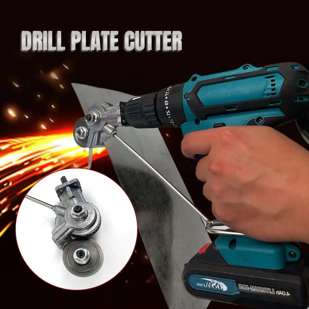 JUSTINLAU Electric Drill Plate Cutter Attachment Metal Sheet Cutter Nibbler Saw Cutter Free Cutting Tool Nibbler Sheet Metal Cut