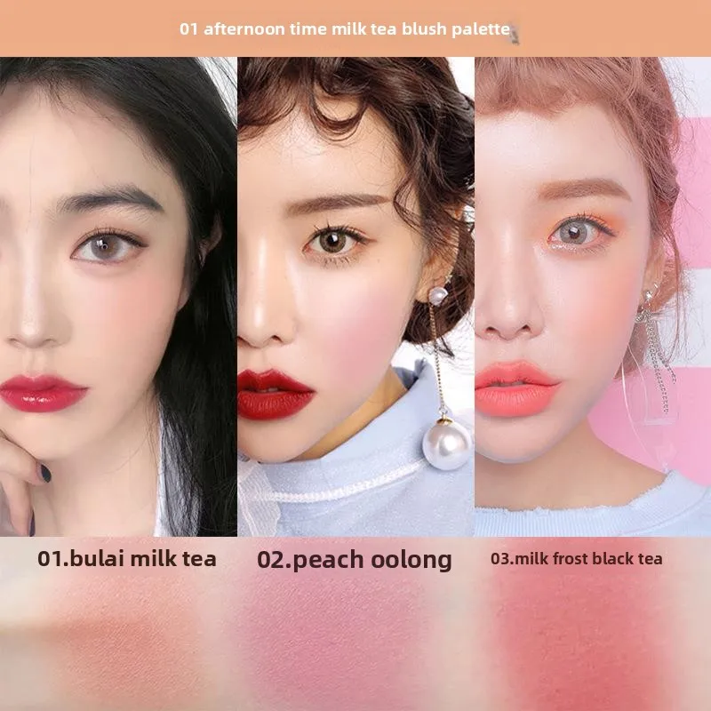 드림 걸 3 색 블러쉬 누드 메이크업 천연 매트 오렌지 오래 지속되는 블러쉬 저렴한 학생 메이크업 복숭아 페이스 컬러