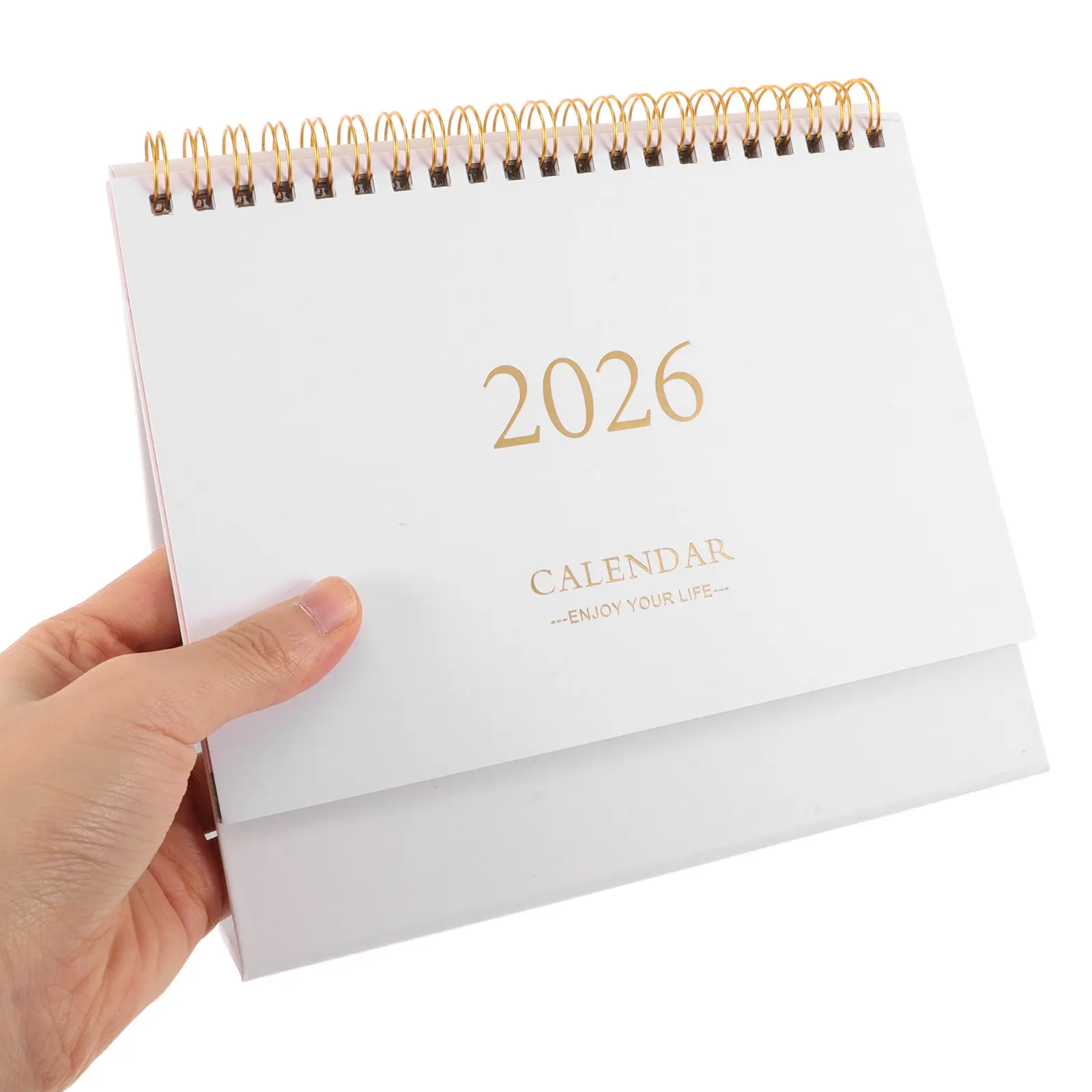 

Desk Calendar 2026 Mini Standing Flip Monthly Planner Thick Paper Small Minimalist Style Office Home Desk Decor Black