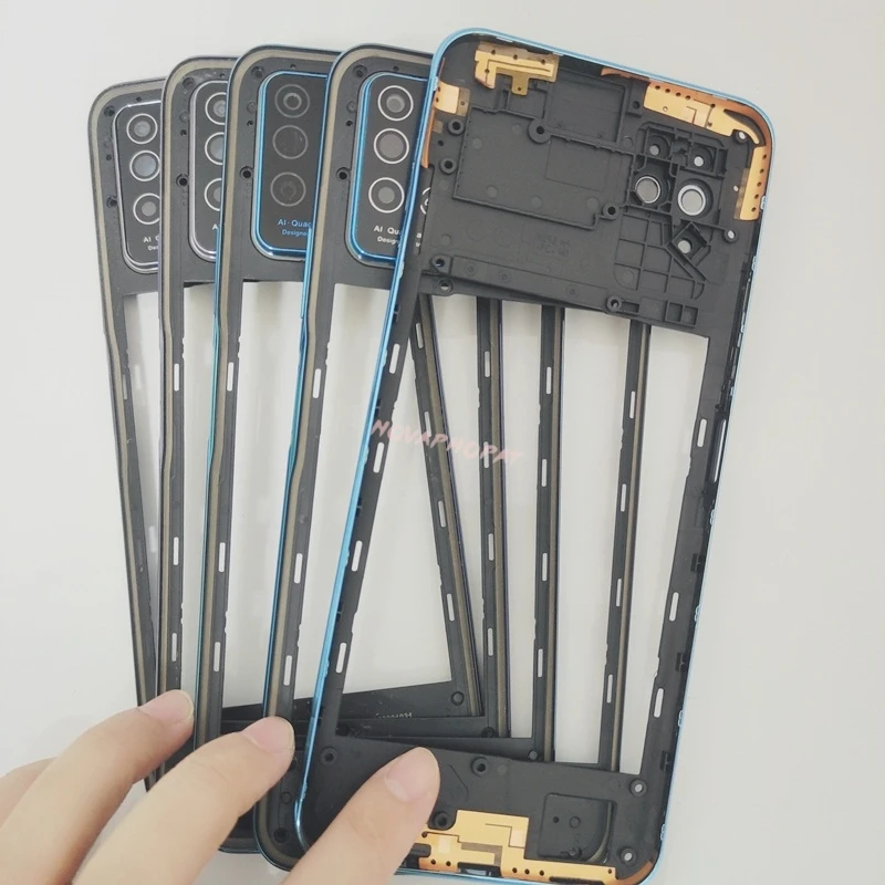 Middle Frame Bezel For Infinix Note 8 X692 Battery Cover Back Rear Door Housing Side Volume Button Camera Lens Frame Holder