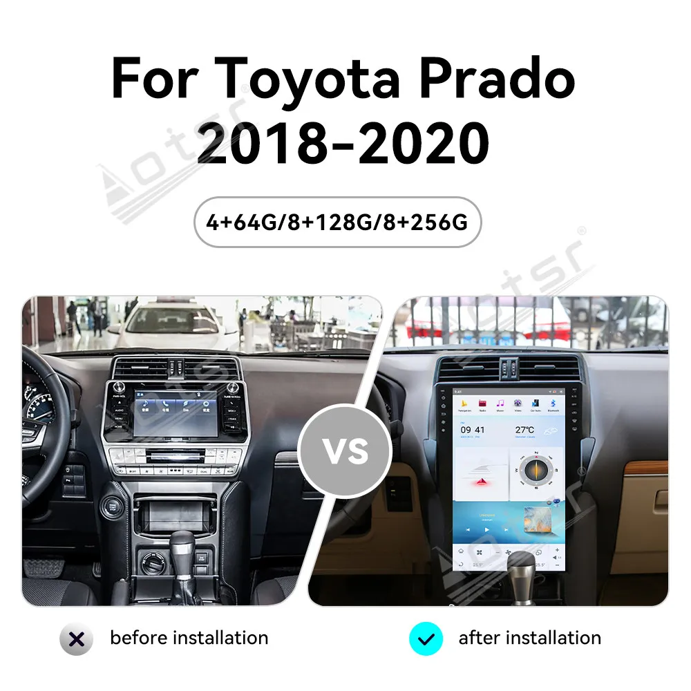 Auto Radio 16 "Android 13 CarPlay Für Toyota Prado 2018-2020 Touchscreen Multimedia Player GPS Navigation Kopf einheit DSP WIFI 4G
