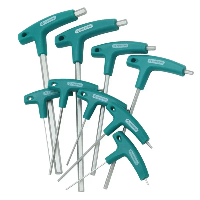 2025 6/9 Pcs Allen Key Wrench Set Hexagon Screw Nuts Spanner Kits T Handle with Storage Bag CR-V Forged Household Repair Tools