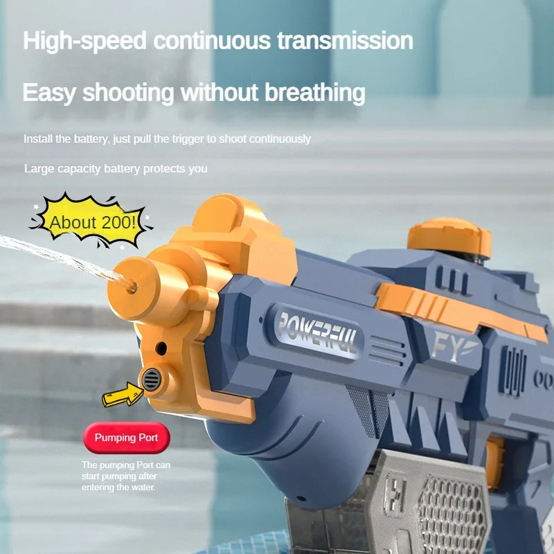 Electric Burst Water Gun for Children Automatic  Absorb Water Continuous Firing Summer Outdoor Pool Fight Games Water Guns Toys