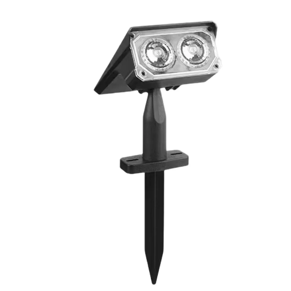 Daylight-Charged Solar Spotlights for Exterior Landscaping with 120-Degree Pivot Adjustment and Rain Resistant Housing