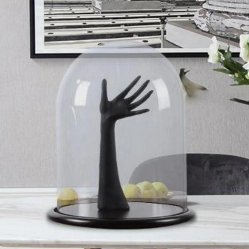 30*43cm Diameter=30 Height=43cm Super Big Glass Dome Vase Home Decor Black Base Transparent Cover Wedding DIY Friend Favor Gift