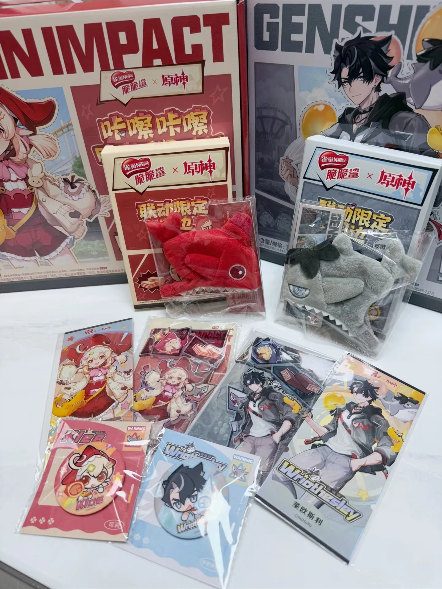 

In Stock Official ‌Genshin Impact Wriothesley Klee Acrylic Stand Luminous Badge Commemorative Ticket Plush Headband