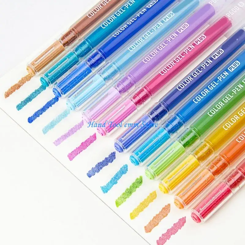 H37F 24/48 Shade Gel Pen Set for Journal Writing Drawing and Study Marking with Slide Out Tray Box Format for Desks