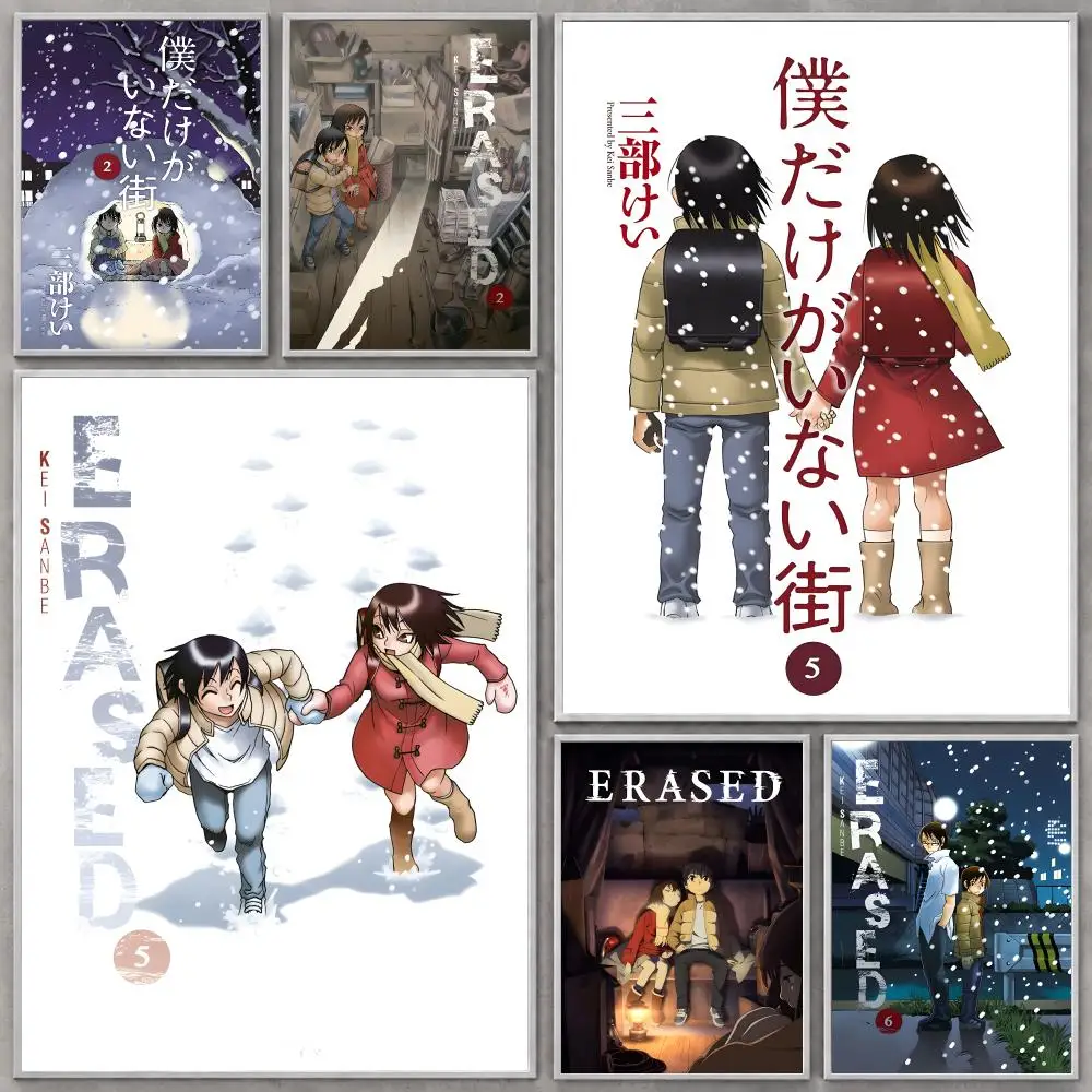 Anime Erased  Character Print Japanese Graphic Streaming Film Style Wall Artwork Bedroom Decor Poster