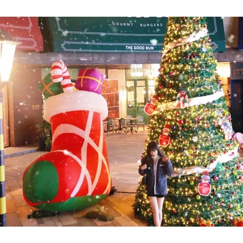 Inflatable luminous Christmas Solar term model climbing wall Santa Claus snowman cartoon custom mall beauty decoration gas model