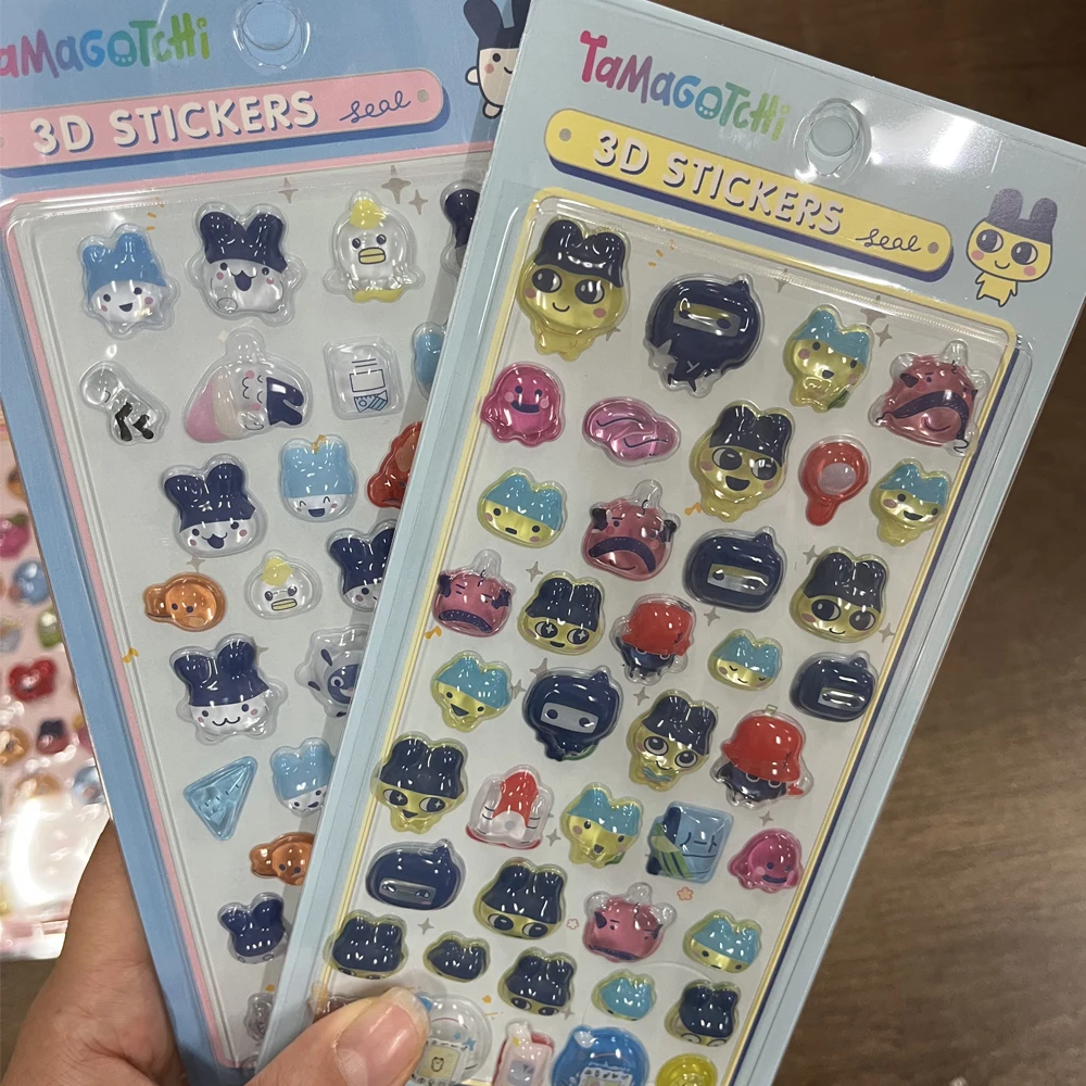 포짱” 2026 작은 물방울 소스 미니 엠보싱 3D 만화 스티커 장식용 방수 스티커