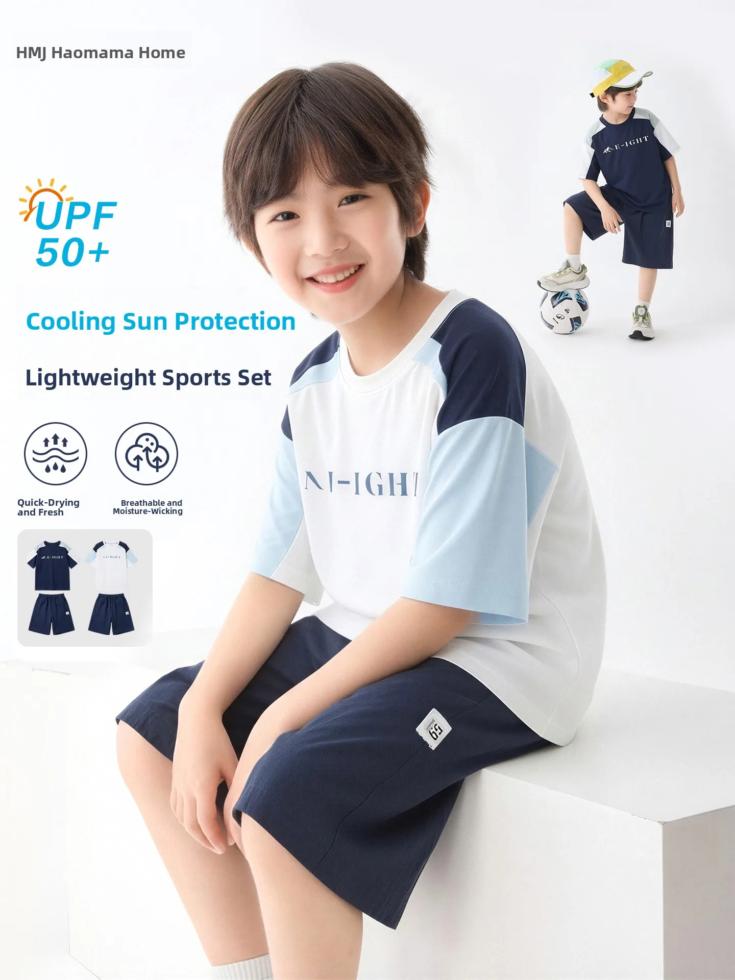 cool-sensation-thin-sporty-two-piece-set-for-boys-summer-breathable-quick-dry-moisture-wicking-short-sleeve-shorts-outfit