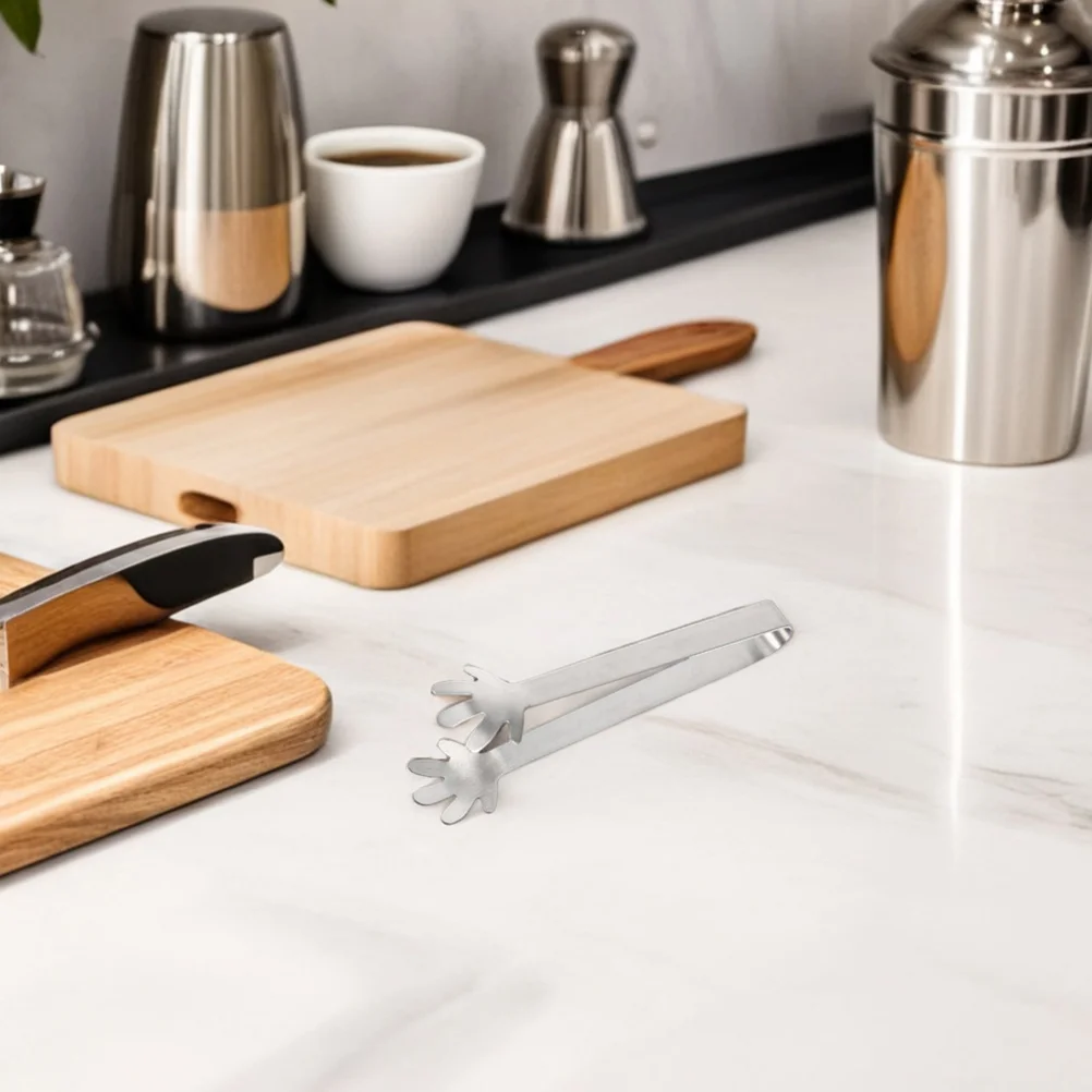 

10Pcs Stainless Steel Mini Ice Tongs Hand Shaped Small Serving Clips Sugar Cube Food Kitchen Outdoor Picnic Ice Tongs