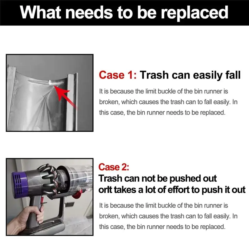 ABBK Cyclone Baffle Bin Runner for Dyson V10 V11 Outsize, Replacement Vacuum Cleaner Parts, Dust Bucket Baffle Cover