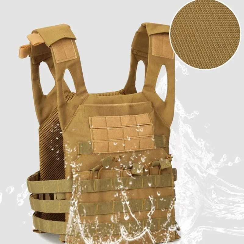 Tactical Vest Waterproof Outdoor Body Armor Lightweight Adjustable JPC Molle Plate Carrier Hunting Vest CS Game Jungle Gear