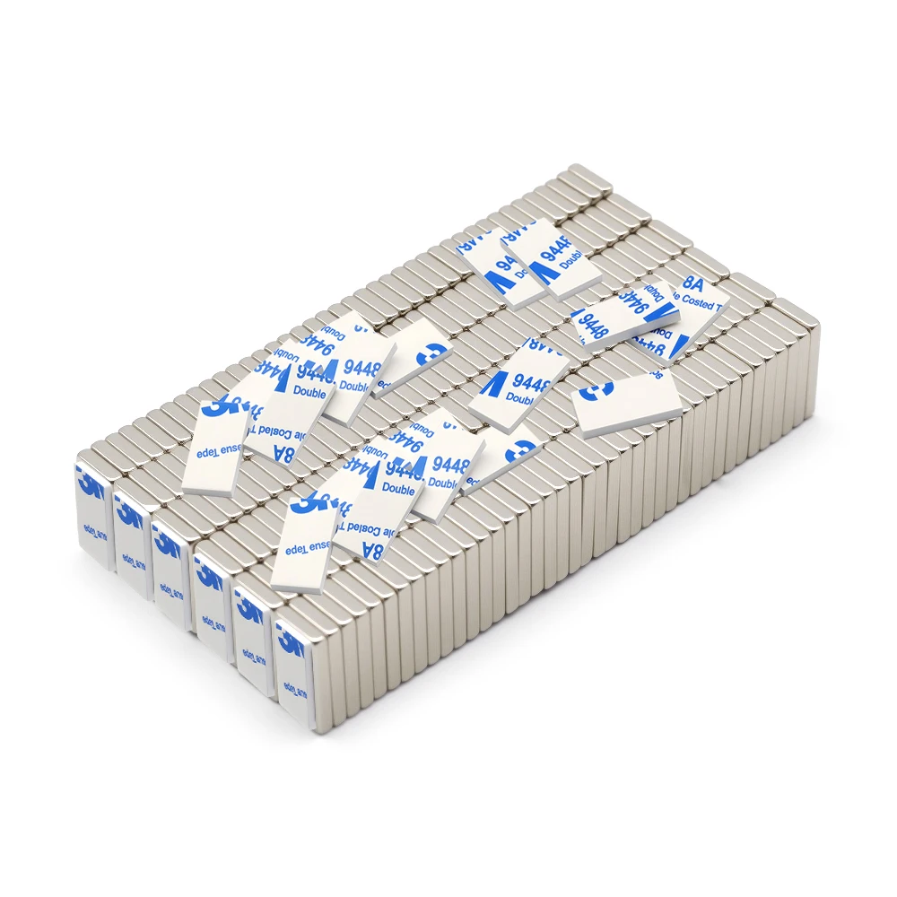 20x10x3mm Super Powerful Magnet Neodymium With double-sided adhesive Magnet Block NdfeB N35 Strong Permanent Magnetic imanes 2