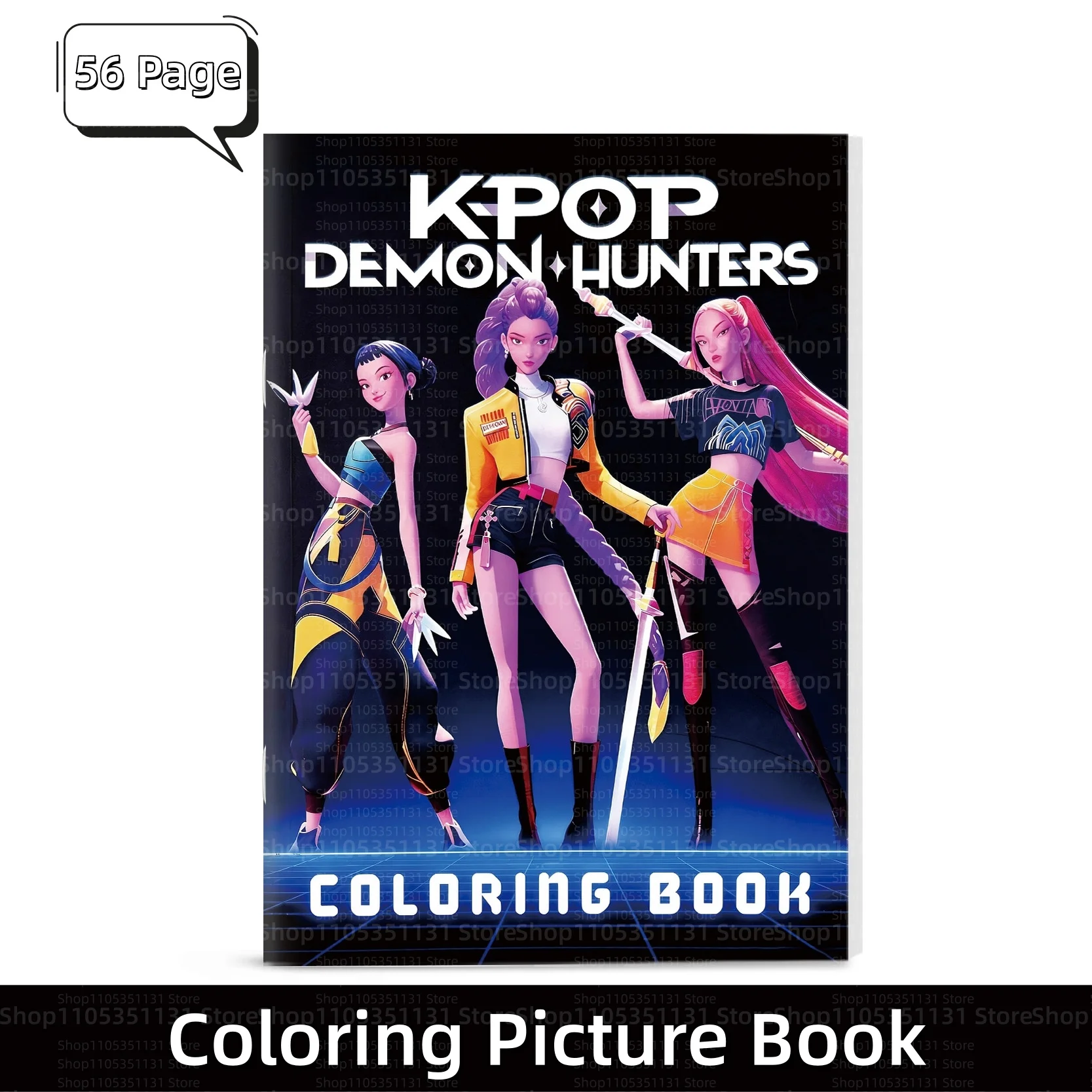 Anime Gilrs Lumi Mila Zoi Hunters Theme Coloring Book Stress Relief Drawing Art Book Cartoon Diy Coloring Pages Birthday Gift - view 3