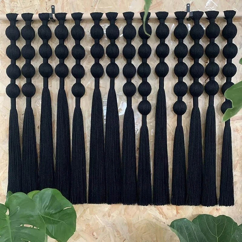 #￥Custom-Made Bohemian Macrame Hanging Wall Art Decoration Handmade Thread-Knitted Vase for Home Hotel Birthday Celebrations