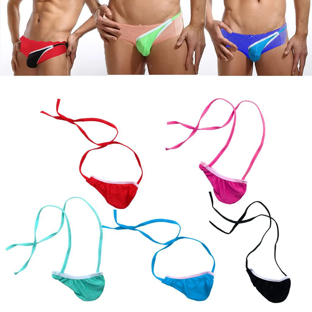 

Bikini Set with Thin Straps Thong Sexy Exotic Summer Chastity belt Thongs White Trim for Sexy & Fashionable Wear fetish toy