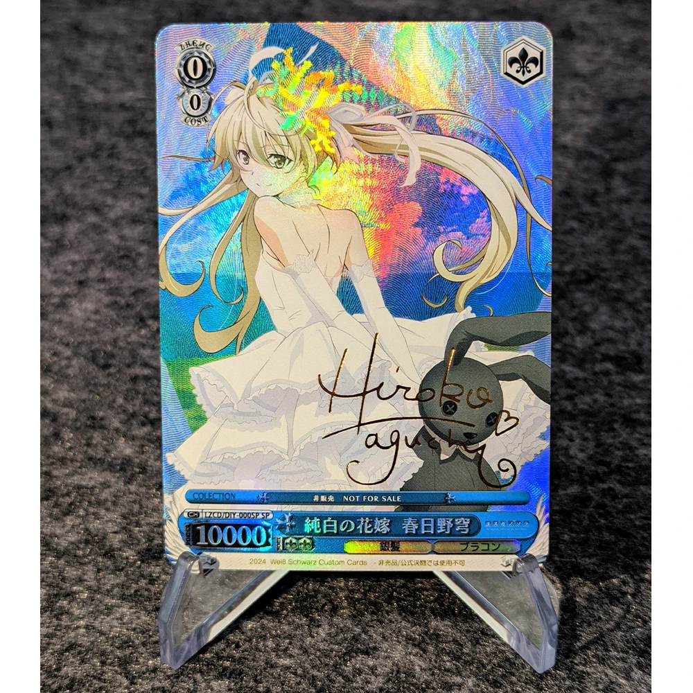 DARLING in the FRANXX Zero Two Anime Ws Collection Cards Kasugano Sora Signature Card doratura colore rifrattivo Flash UV Texture