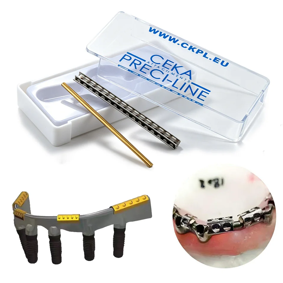 Dental Implant Bar Attachment Clip U Shape Fixing Metal Holder Abutment Analog Clamping Tool Dental Lab Technician Materials