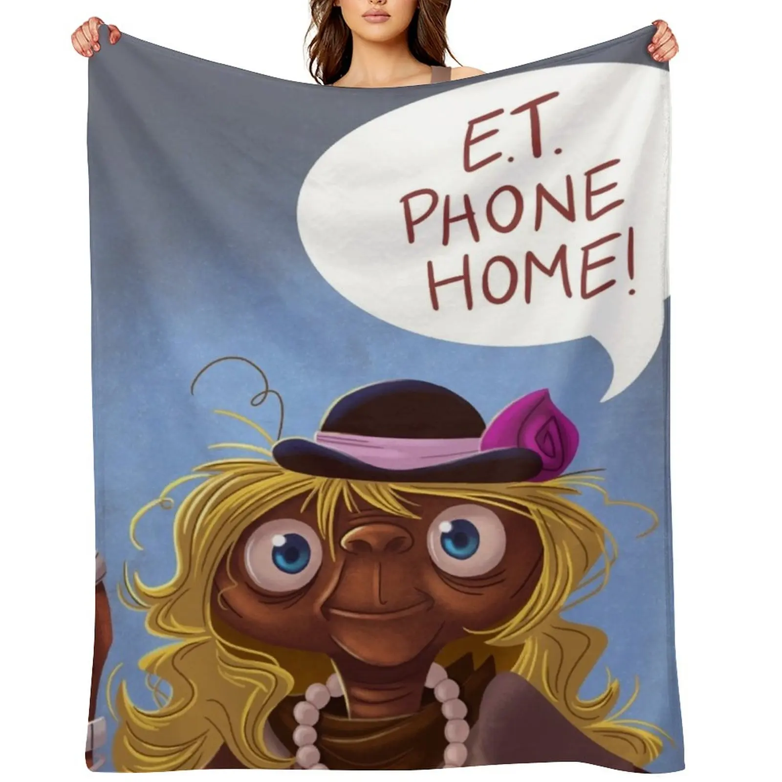 

ET the Extra Terrestrial Throw Blanket heavy to sleep blankets ands Decoratives Single Blankets