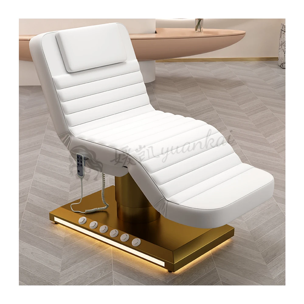 New 3Motors Electric Cosmetic Esthetician Beauty Salon Spa Lash Facial Dermatology Chair Massage Tables And Beds With Led Light