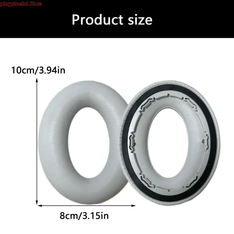 e8ba 1 زوج من وسادة الأذن الجلدية البديلة للسماعات اللاسلكية غطاء الأذن وسادة الأذن