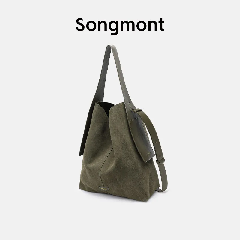 Songmont bag, suede ear hook tote underarm single-shoulder handbag, crossbody bag