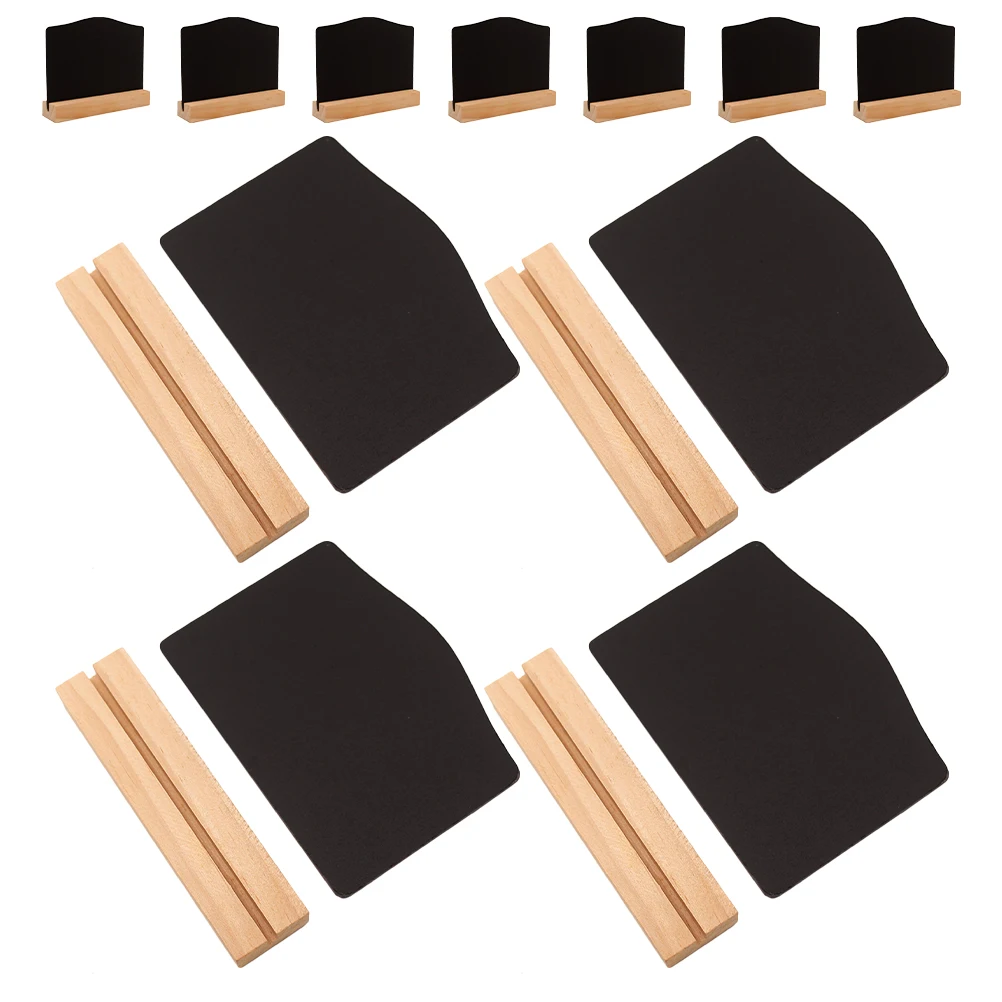 

16pcs Mini Wooden Double Sided Chalkboard with Easel Stand Erasable Message Boards for Home Hotel Labels and Tabletop Hanging