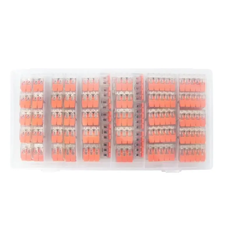 

Push-In 2/3/5 Conductor Lever Wire Connector Kit, 90 PCS Transparent Compact Splicing Wire Connectors, Electrical-ABGL