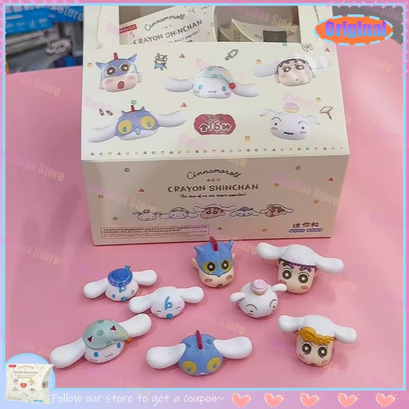 

Новая оригинальная собака с большим ухом X Crayon Shin-chan Mini Blind Box Аниме Фигурка Коллекционная игрушка для детей и фанатов Декоративная кукла в подарок