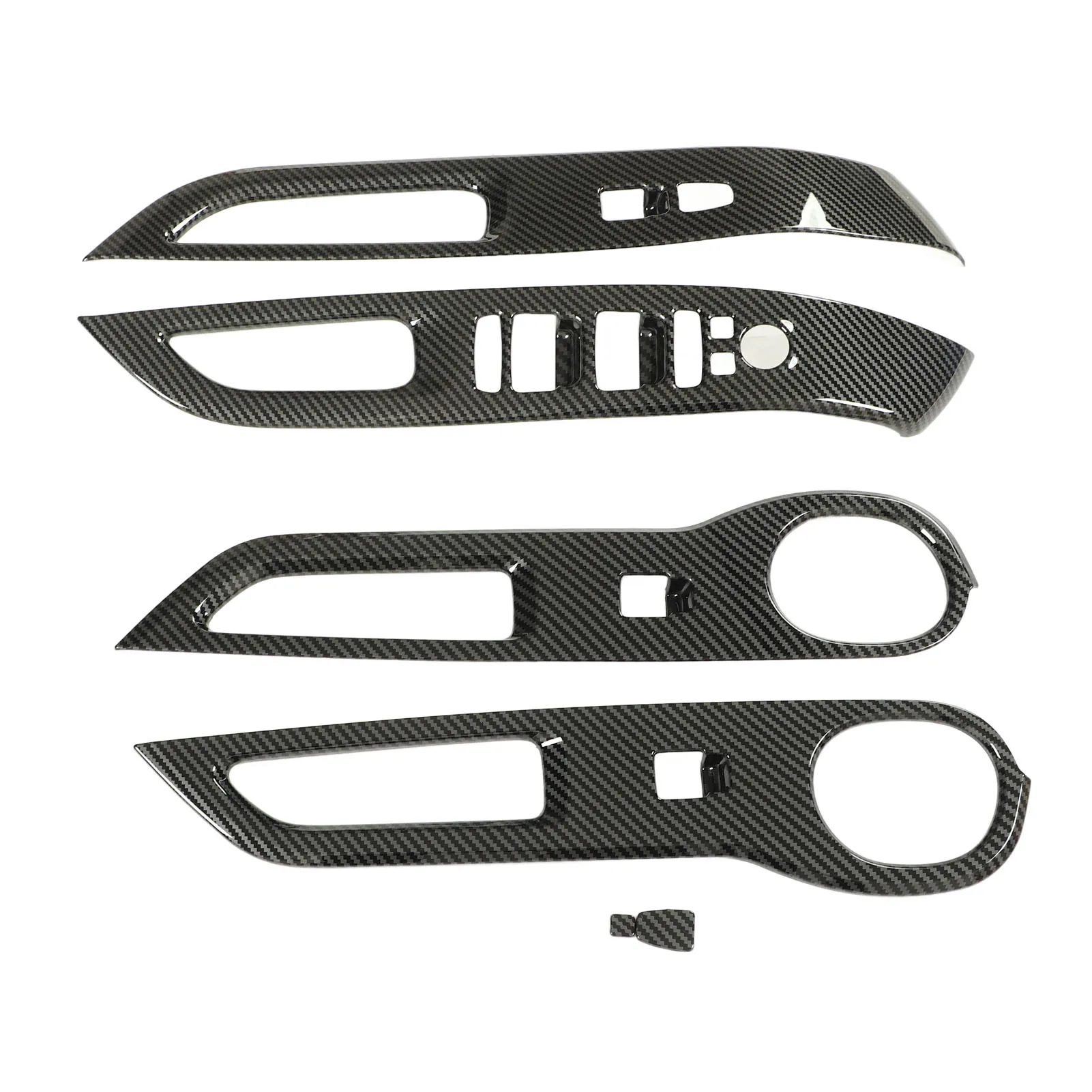 

6Pcs Carbon Fiber Style Window Lift Panel Cover Trim - Door Switch Decoration for Hyundai Sonata