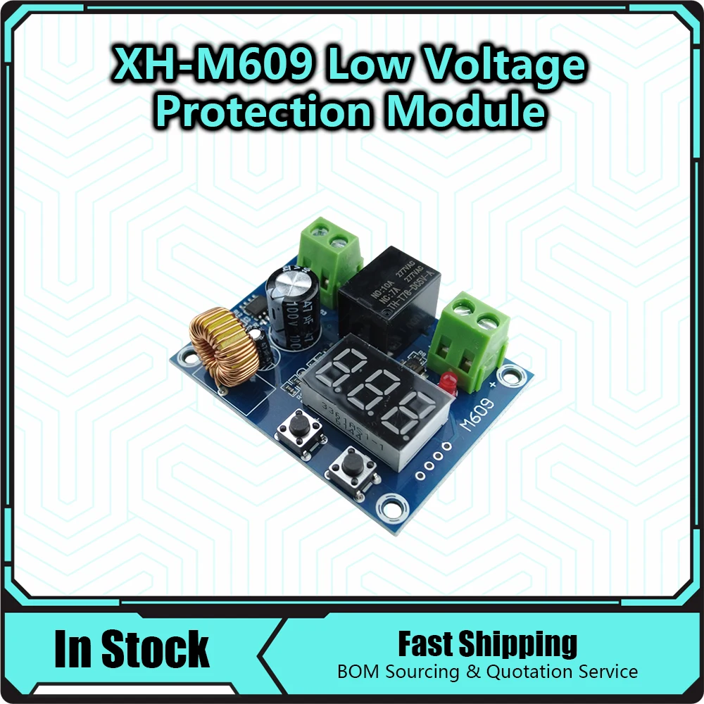 Low Voltage Disconnect Switch Cut Off 12V 24V 36V Digital LED Display Over-Discharge Protect for 12-36V Lithium Battery XH-M609
