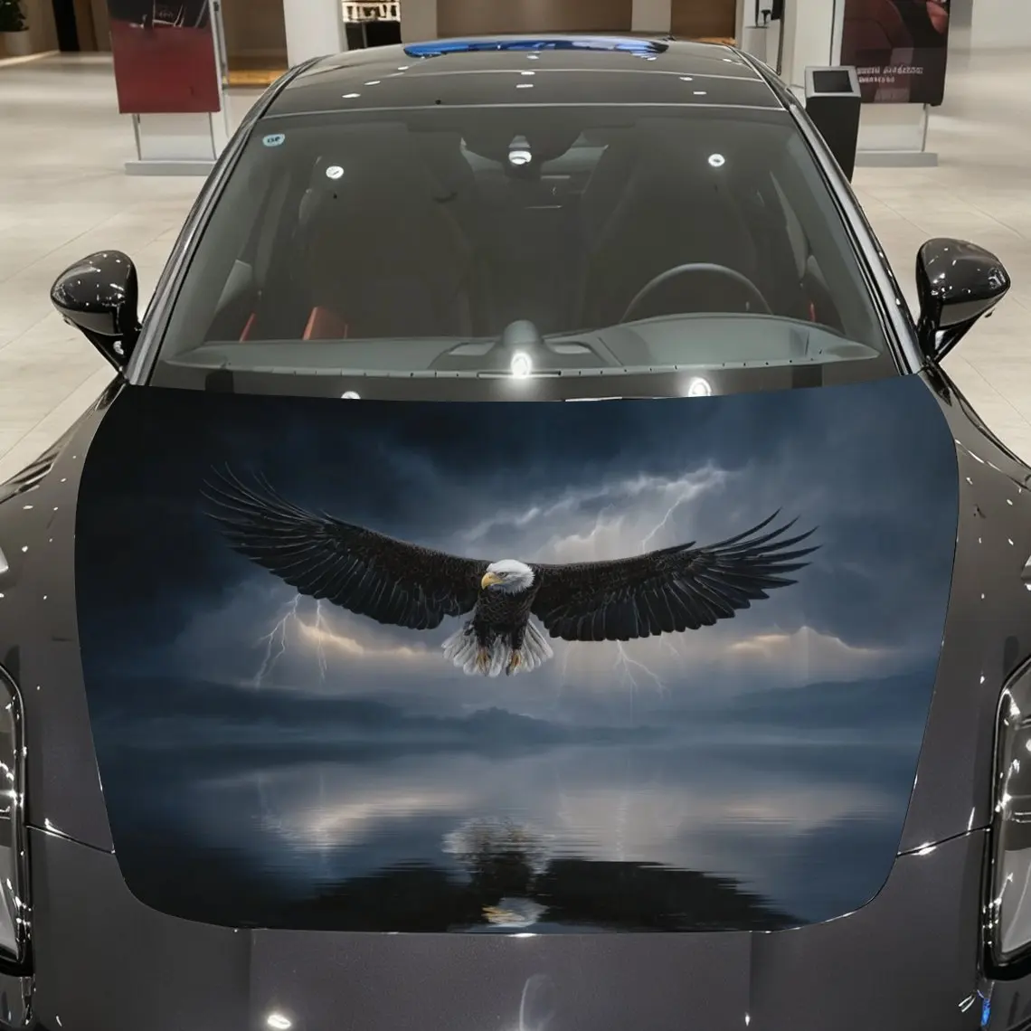 

Storm Flying Eagle Car Hood Sticker, Durable PVC Vinyl Film Suitable For Most Vehicles, Hood Protection Film Gift, Car Parts | R