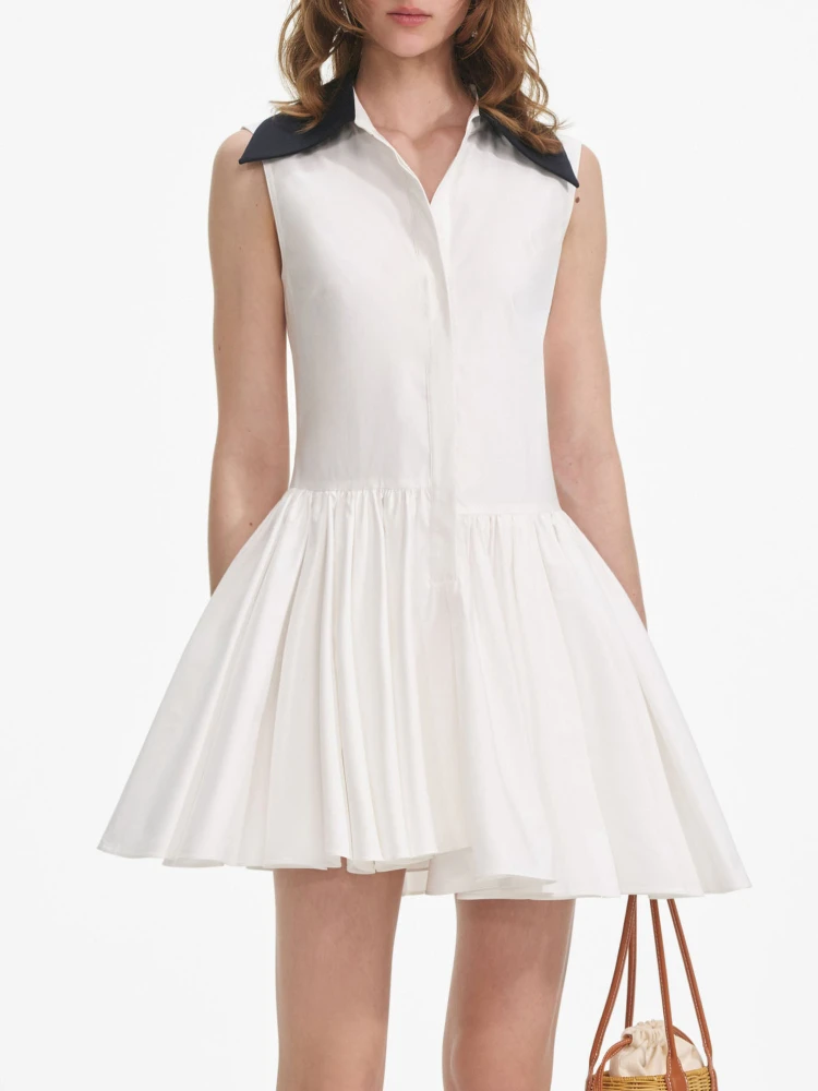 

Fre Sle Svel Waist-Cinching Vest Dr High Waist A-Line Skirt Polyester Fiber Spring Summer Autumn Seasonal Wear
