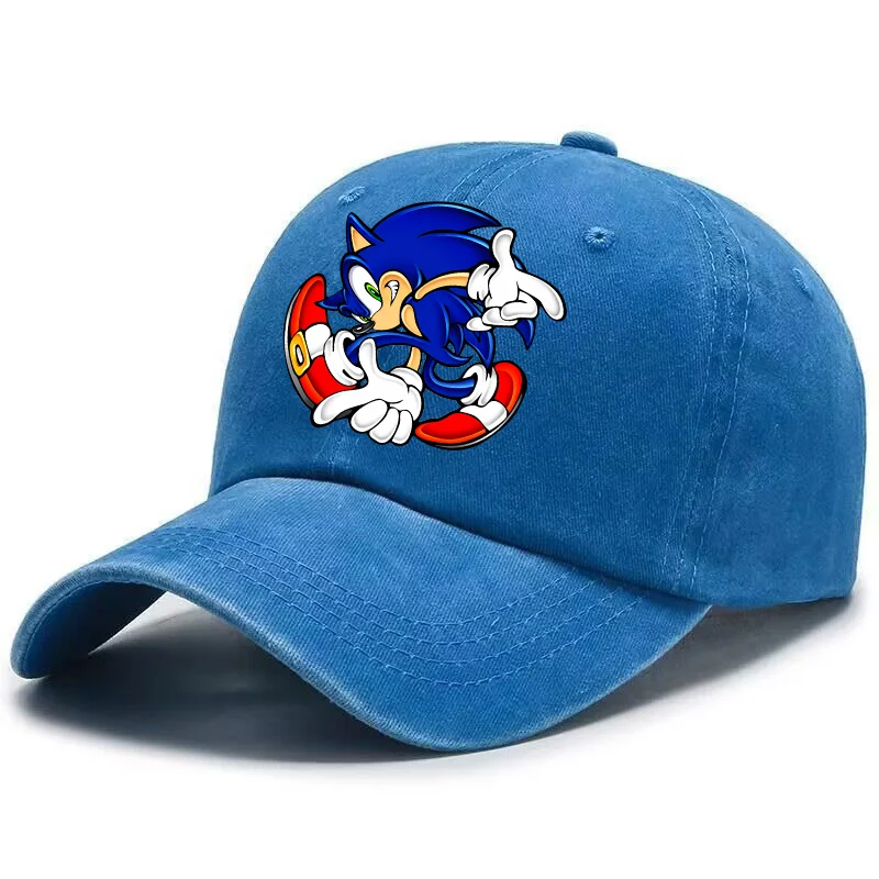 سونيكس قبعة بيسبول للرجال النساء الكرتون المطبوعة Snapback قبعة الكبار الصيف ظلة قبعات للجنسين عادية الهيب هوب قبعات قابلة للتعديل #3