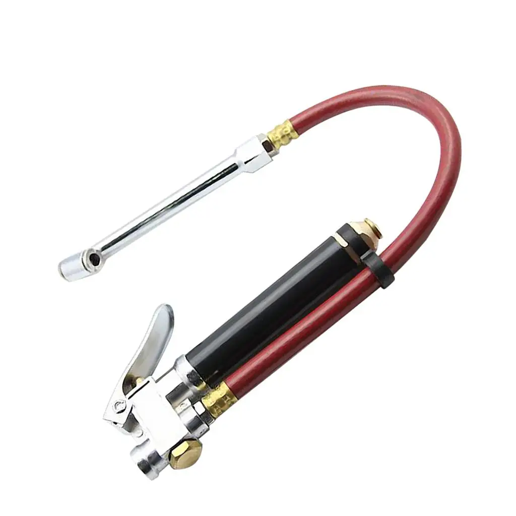 Head Commercial Tire Inflator Air Chuck + Pressure Gauge for Car Truck