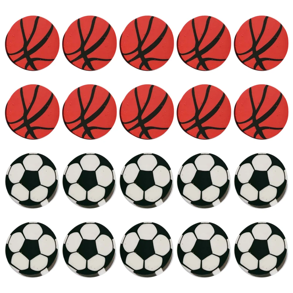 60 Pcs Mini Puzzles Football Eraser Wear-resistant Pencil Erasers Delicate Portable Daily Use Kids Multi-function Student