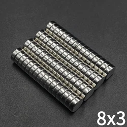 20/40/60 Pcs 8x3 Neodymium Magnet 8mm X 3mm N35 NdFeB Round Super Powerful Strong Permanent Magnetic Imanes 8*3