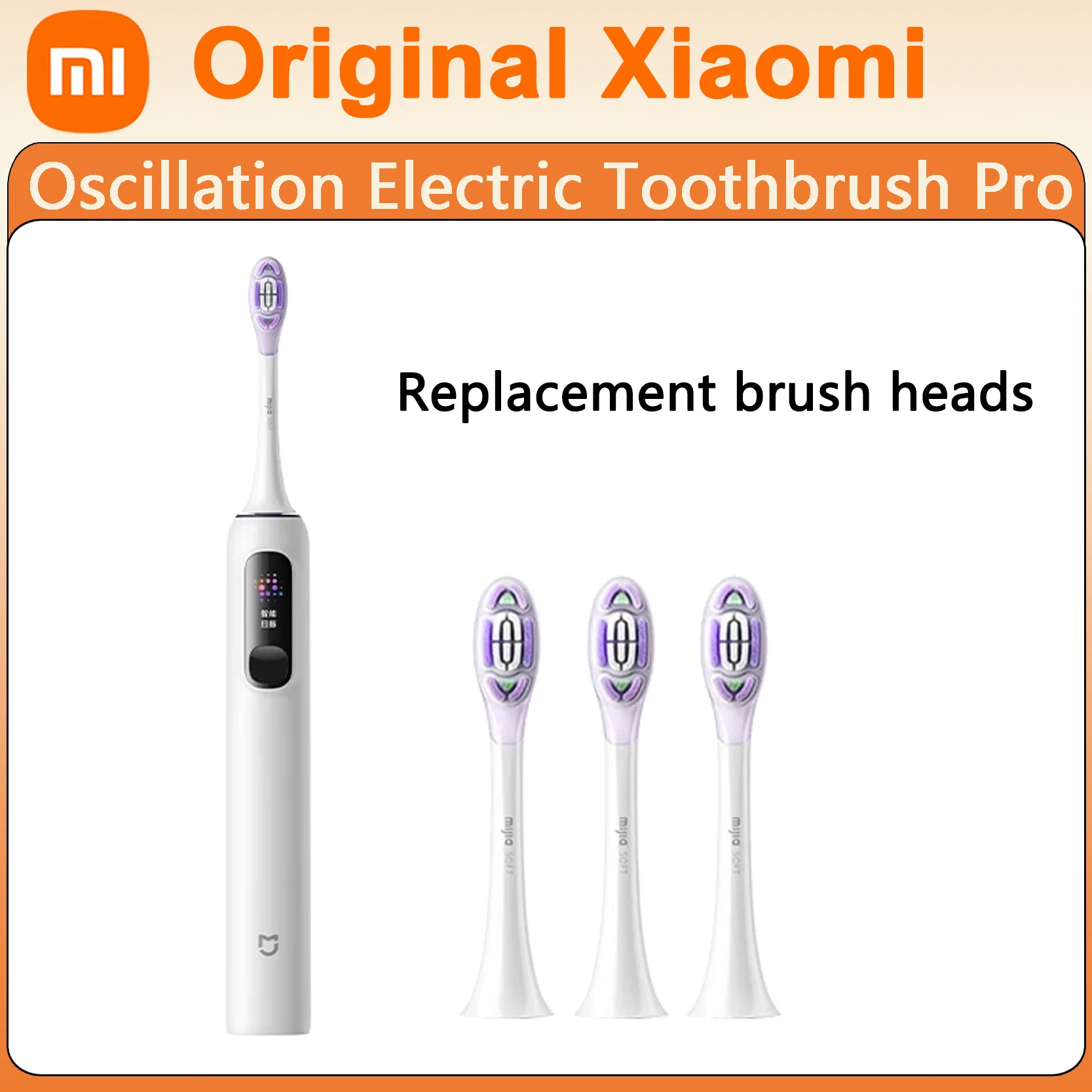 Original XIAOMI MIJIA Replacement Brush Heads For Oscillation Electric Toothbrush Pro Sonic Vibration Compatible