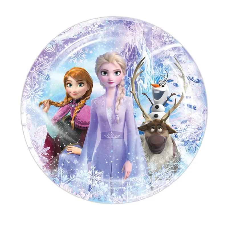 Disney Frozen Elsa Anna Princess Girl Favor Birthday Party Decor Disposable Tableware Cup Plate Straw Banner Balloon Supplies