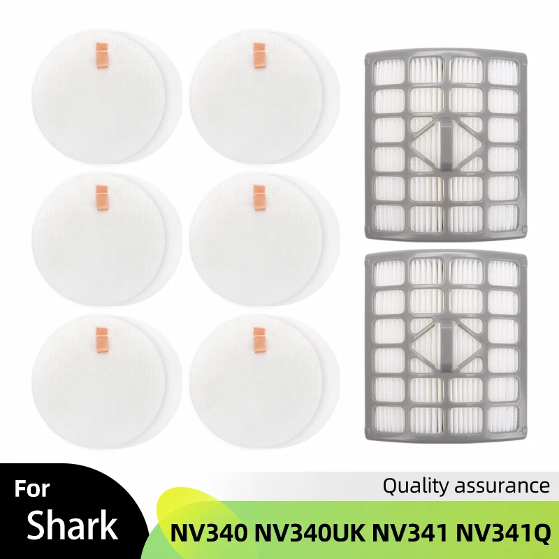 Replacement HEPA Filter&Filter Cotton for Shark NV340/ NV341/ NV341Q/ NV342Q, 1229 FC340 and XHF340 Vacuum Cleaner Parts