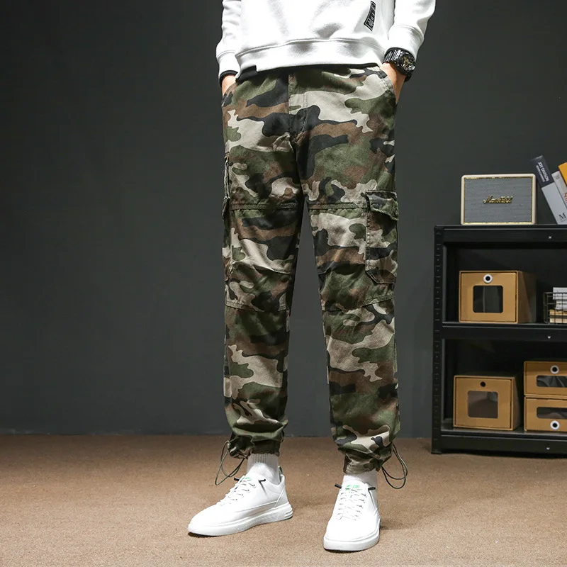 

Abrasion-Resistant Multi-Pocket Cargo Men's Straight-Leg Long Work Labor Pants Loose Plus Size Pant