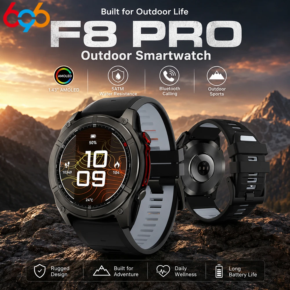 

Compass Smart Watch Men Outdoor Flashlight Waterproof Call Bracelets ChatAI-GPT Sports Health Smartwatch SOS 1.43 AMOLED Screen