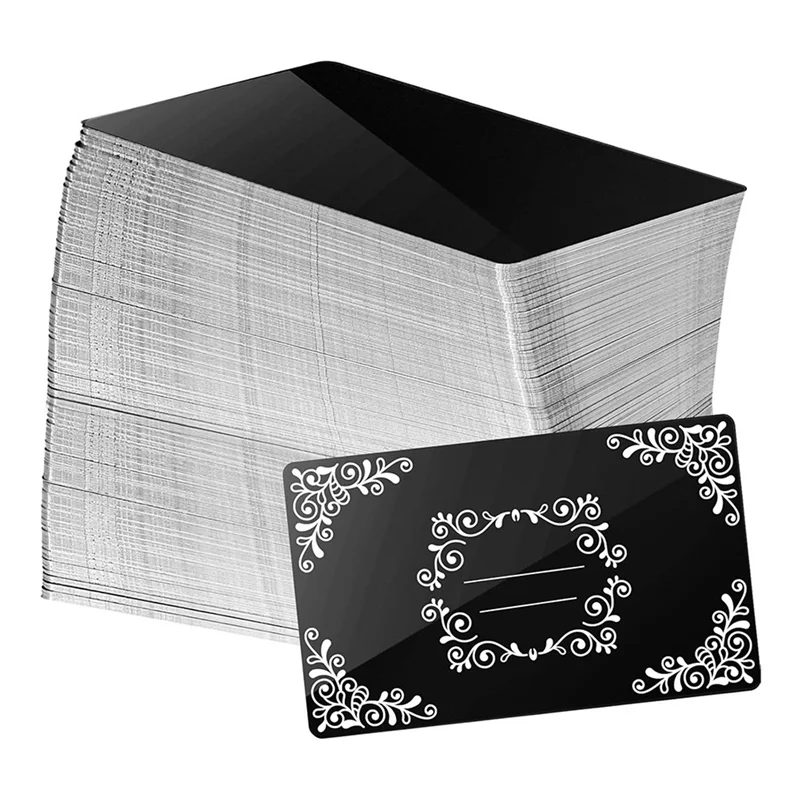 【HOT-SELLING!】360 Pcs Metal Engraving Blanks Colorful Aluminum Sheet Laser Engraving Business Card Engraving DIY Gift Cards A