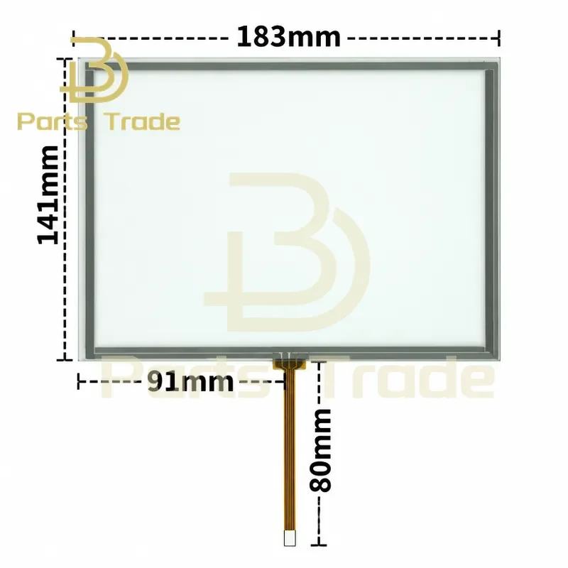 8inch 4 Wire Resistive Touch Screen Panel Digitizer for AT080TN52 V1 AMT9556 183x141mm 4:3 Replacement for AT080TN42