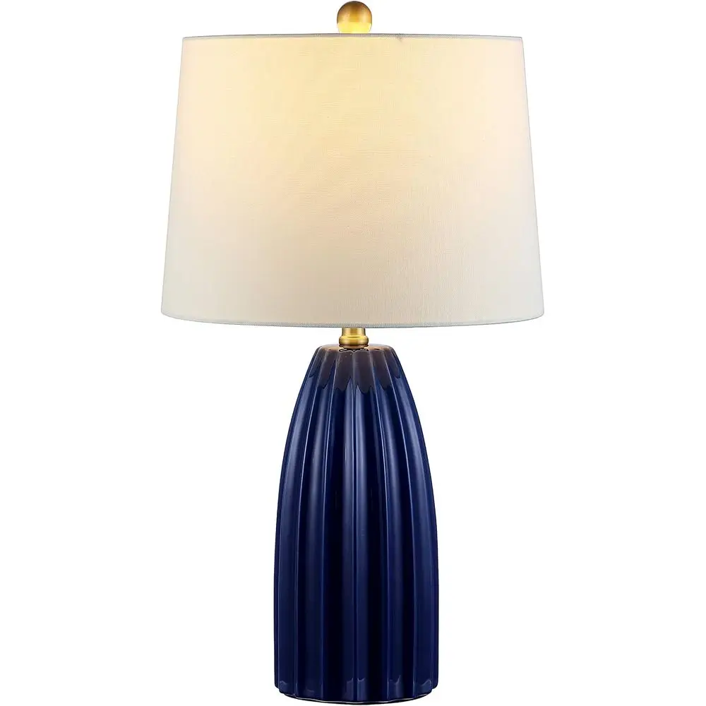Navy Blue 26-inch LED Table Lamp with Bulb for Bedroom, Living Room, and Office