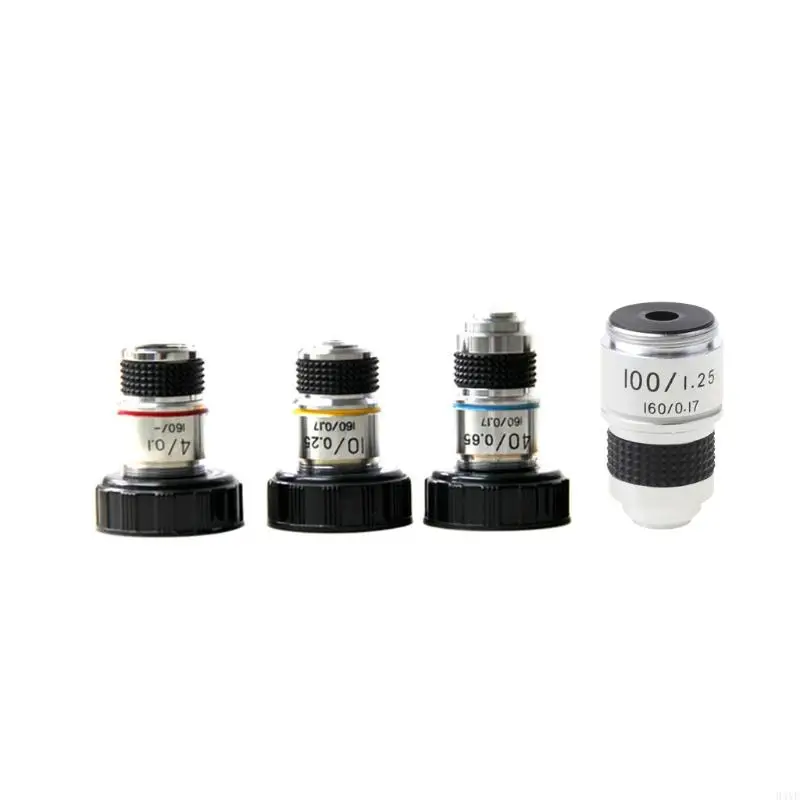 34yf Lab Constructions 4x 10x 40x 100x microscope عدسة موضوعية الأجزاء المجهرية Ackromatic Adapter 20.2mm