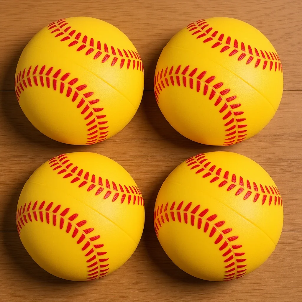 

4 шт. тренировочные бейсбольные мячи из полиуретановой губки, легкие яркие цветные тренировочные мячи для детей и взрослых, сверла для ударов