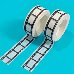 10M*15mm Tape Camera Roll Print Scrapbook DIY Sticker Decoration Japanese Tape Paper Black White Edges
